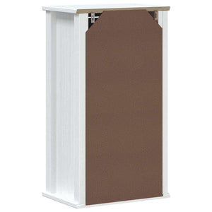 Weißer Bad-Wandschrank Kiefer Massivholz 40x71,5cm