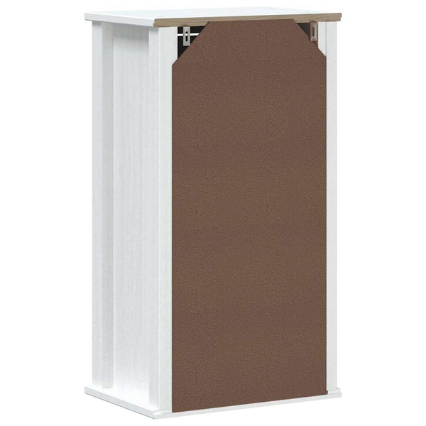 Weißer Bad-Wandschrank Kiefer Massivholz 40x71,5cm