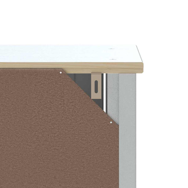 Weißer Bad-Wandschrank Kiefer Massivholz 40x71,5cm