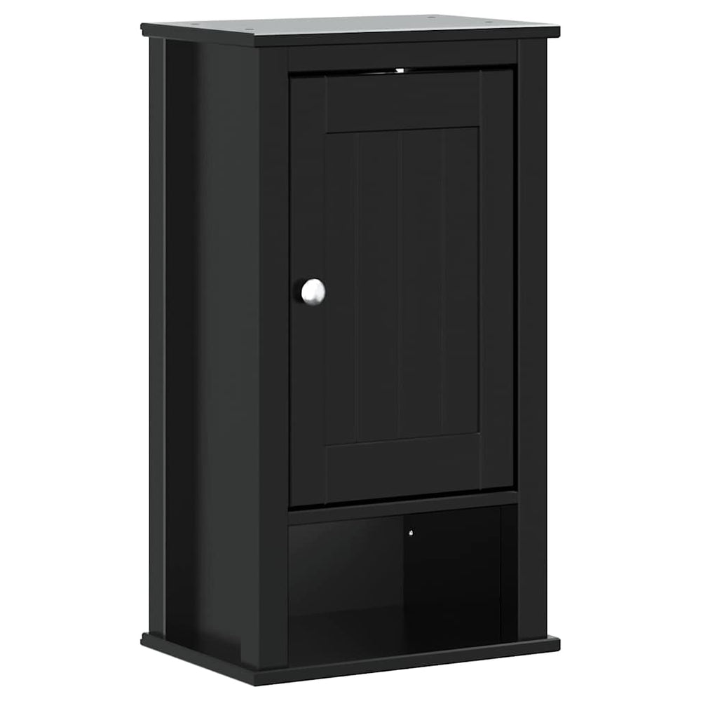 Schwarzer Bad-Wandschrank Kiefer 40x71,5cm