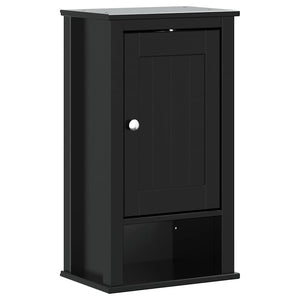 Schwarzer Bad-Wandschrank Kiefer 40x71,5cm