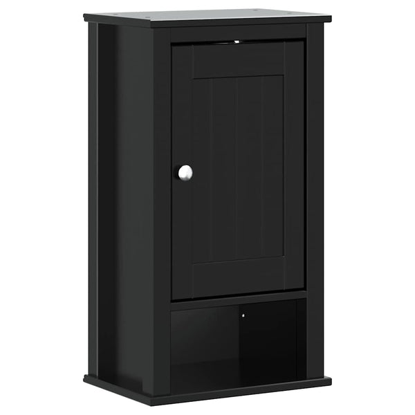 Schwarzer Bad-Wandschrank Kiefer 40x71,5cm