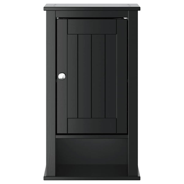 Schwarzer Bad-Wandschrank Kiefer 40x71,5cm
