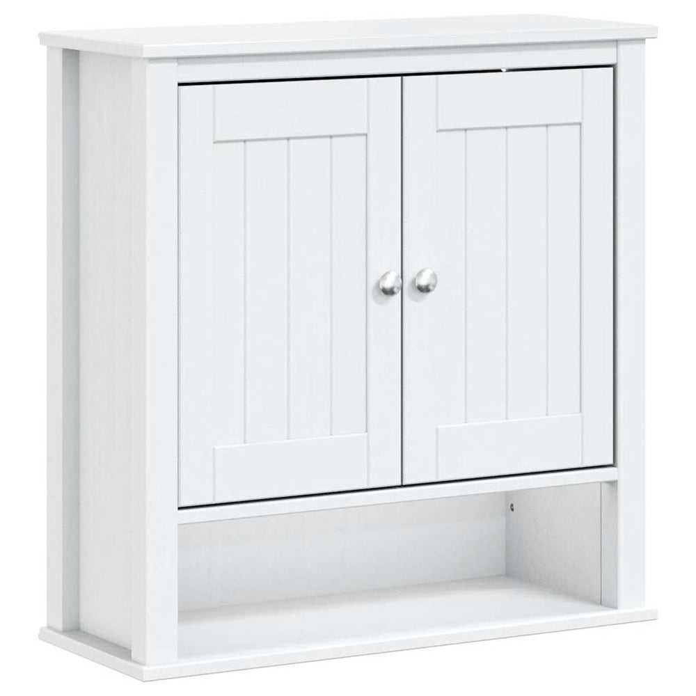 Weißer Bad-Wandschrank aus Massivholz