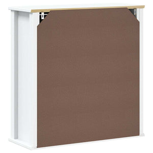vidaXL Armoire murale de salle de bain BERG Blanc 69,5x27x71,5 cm Bois massif