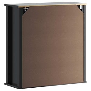 Schwarzer Bad Wandschrank Kiefer Massivholz