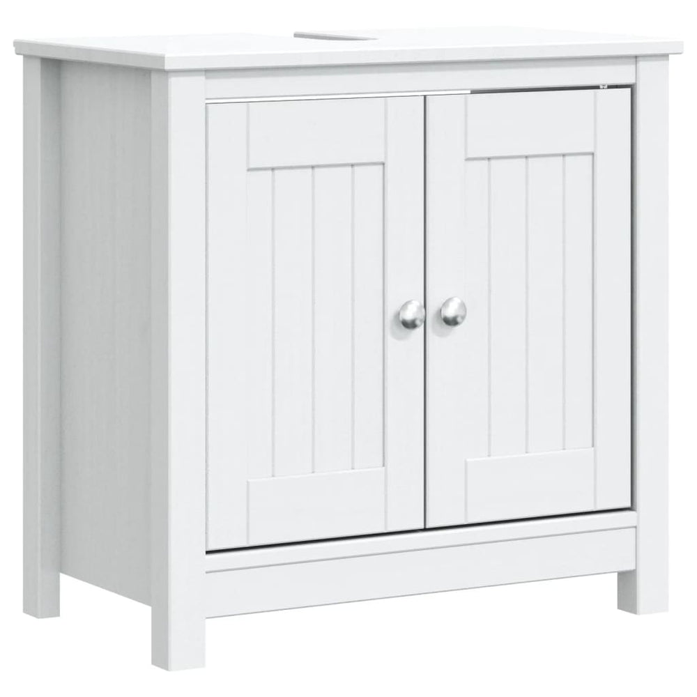 Waschbeckenunterschrank Kiefer Weiß 60 cm