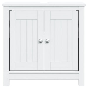 vidaXL Meuble sous-vasque BERG Blanc 60x34x59 cm Bois de pin massif