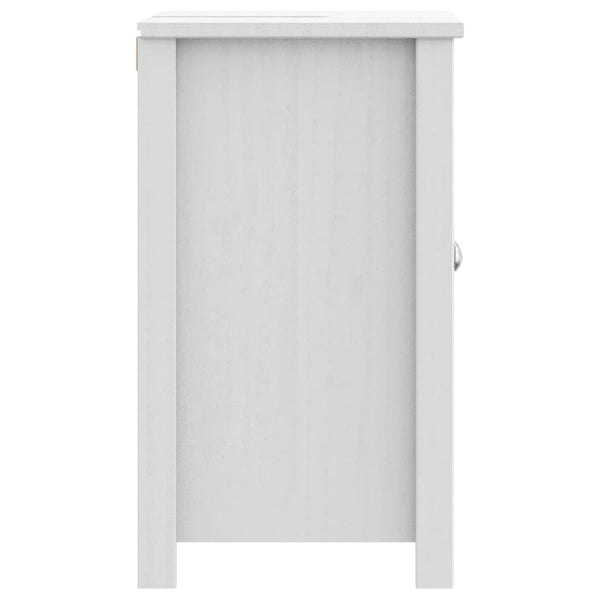 vidaXL Meuble sous-vasque BERG Blanc 60x34x59 cm Bois de pin massif