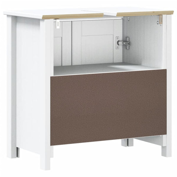 vidaXL Meuble sous-vasque BERG Blanc 60x34x59 cm Bois de pin massif