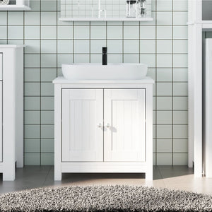 vidaXL Meuble sous-vasque BERG Blanc 60x34x59 cm Bois de pin massif