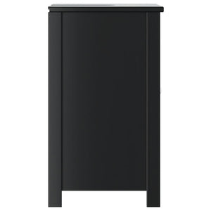 Waschbeckenunterschrank Schwarz Kiefer 60cm