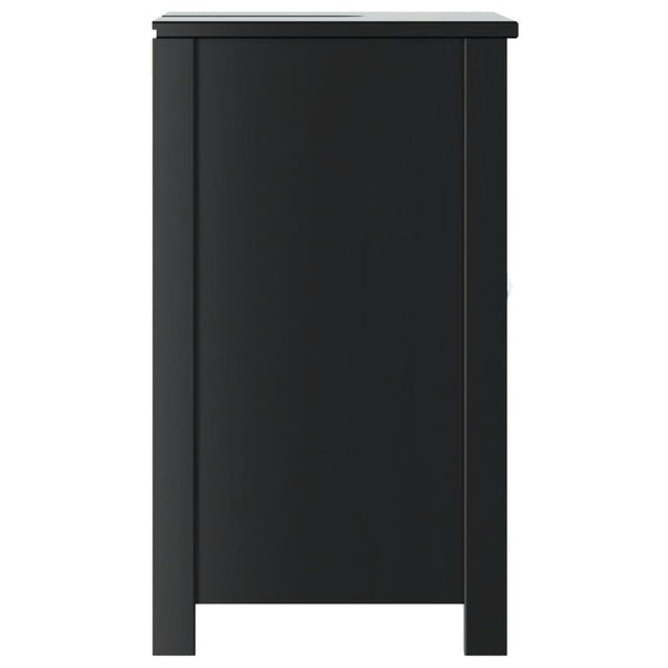 Waschbeckenunterschrank Schwarz Kiefer 60cm