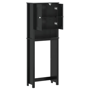 Toilettenschrank BERG Schwarz Massivholz