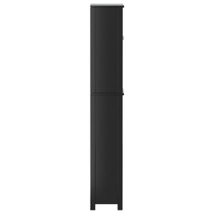 Toilettenschrank BERG Schwarz Massivholz