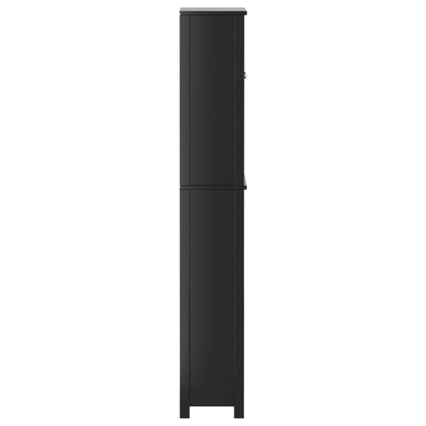 Toilettenschrank BERG Schwarz Massivholz