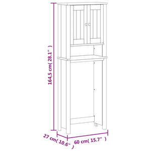 Toilettenschrank BERG Schwarz Massivholz