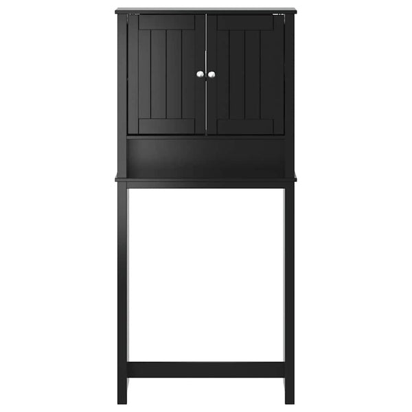 vidaXL Meuble de machine à laver BERG Noir 76x27x164,5 cm Bois massif