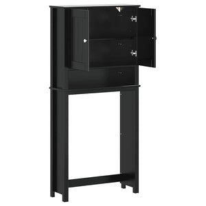 vidaXL Meuble de machine à laver BERG Noir 76x27x164,5 cm Bois massif