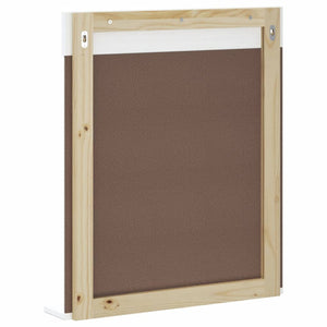 Badspiegel mit Ablage Weiß 60x70 cm Massivholz
