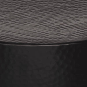Schwarzer Couchtisch Aluminium Gehämmert Ø 50cm