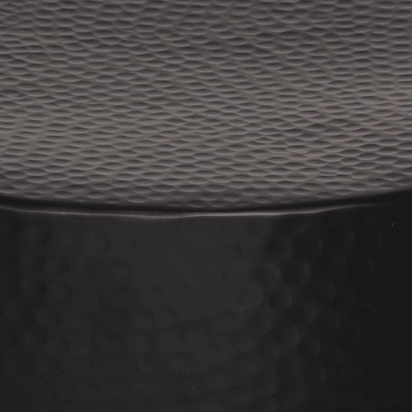 Schwarzer Couchtisch Aluminium Gehämmert Ø 50cm