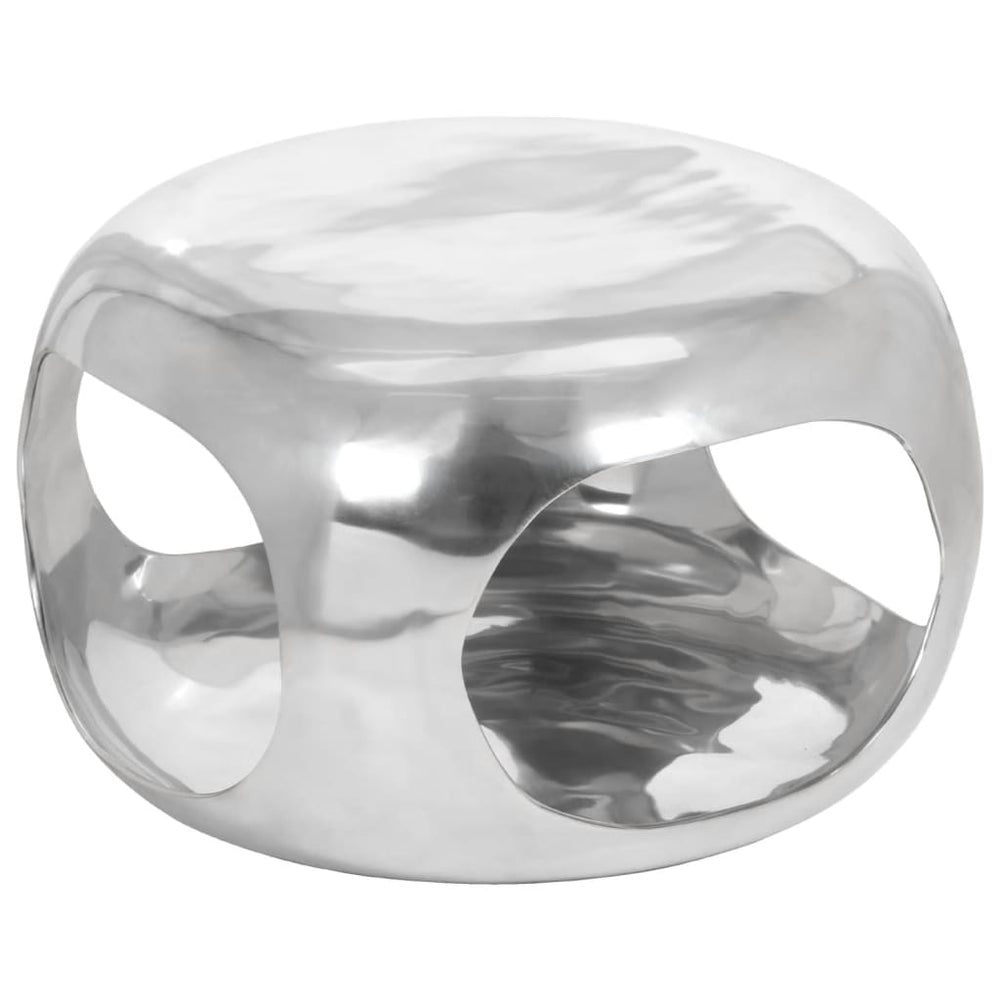 Aluminium Couchtisch 50x50 cm Silber