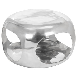 vidaXL Table basse aluminium 50x50x30 cm argenté