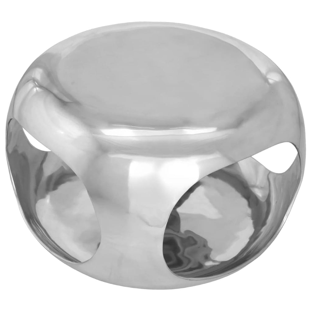 Aluminium Couchtisch 50x50 cm Silber