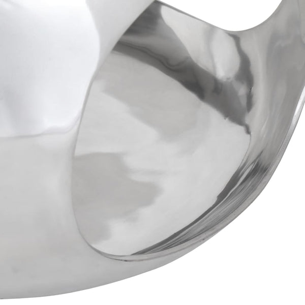 vidaXL Table basse aluminium 50x50x30 cm argenté