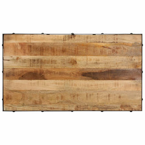 Couchtisch Mango Massivholz Rollen 100x55 cm