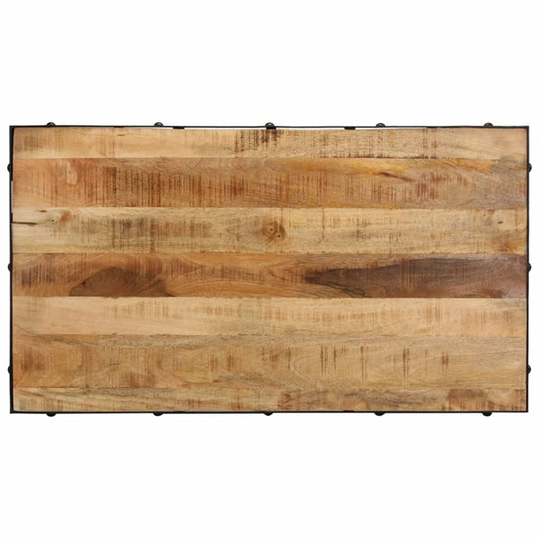 Couchtisch Mango Massivholz Rollen 100x55 cm