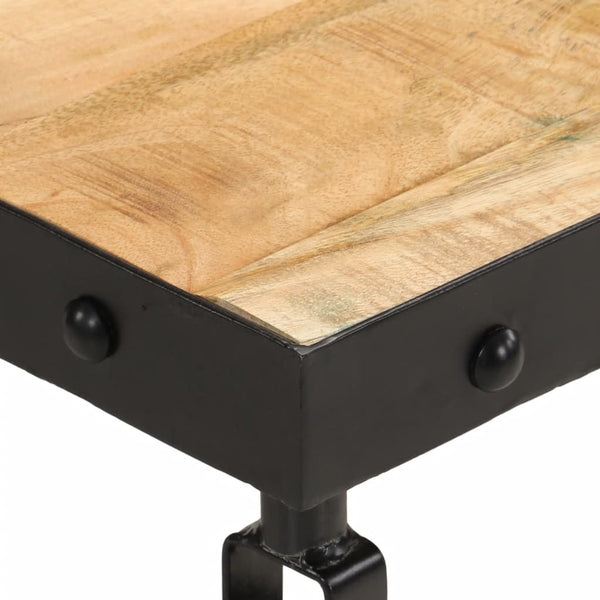 Couchtisch Mango Massivholz Rollen 100x55 cm