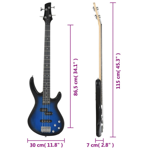 E-Bass Anfänger Set 4/4 mit Tasche