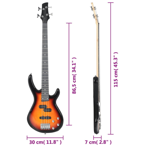 E-Bass für Anfänger 4/4 mit Tasche