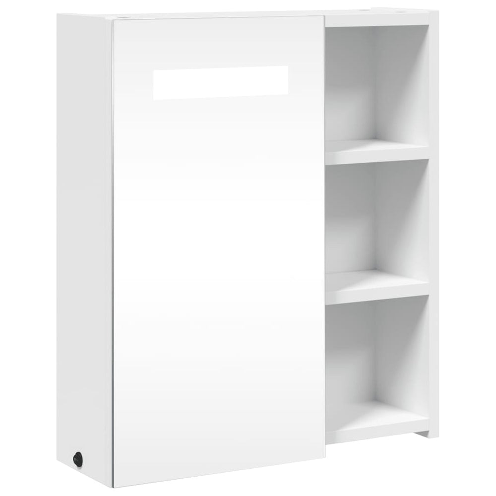 LED Spiegelschrank Weiß 45x13x52 cm