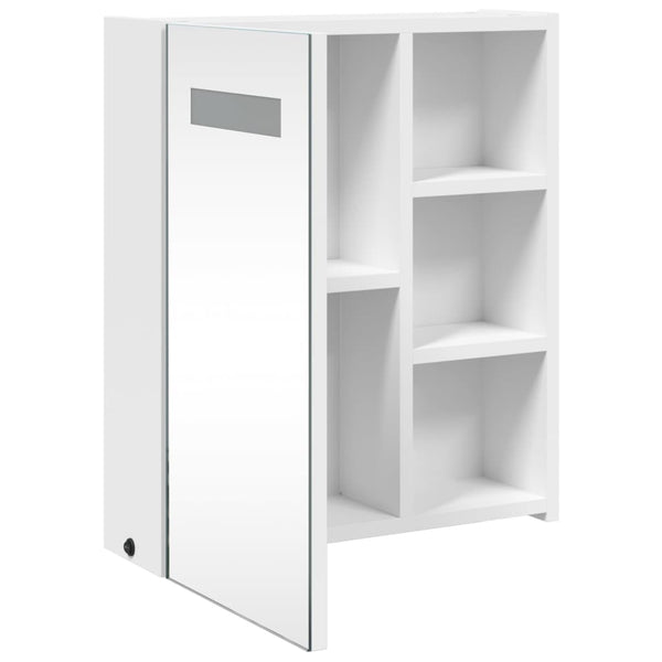 LED Spiegelschrank Weiß 45x13x52 cm