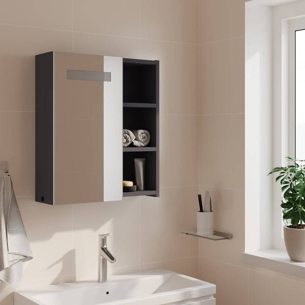 LED Spiegelschrank Grau 45x52 cm