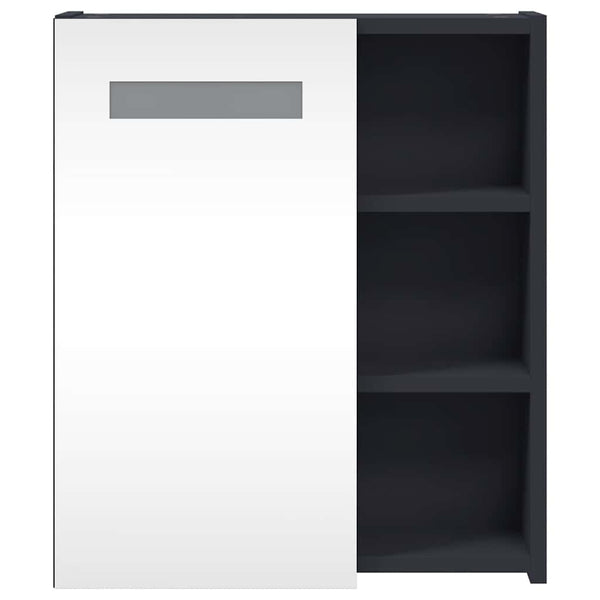 LED Spiegelschrank Grau 45x52 cm