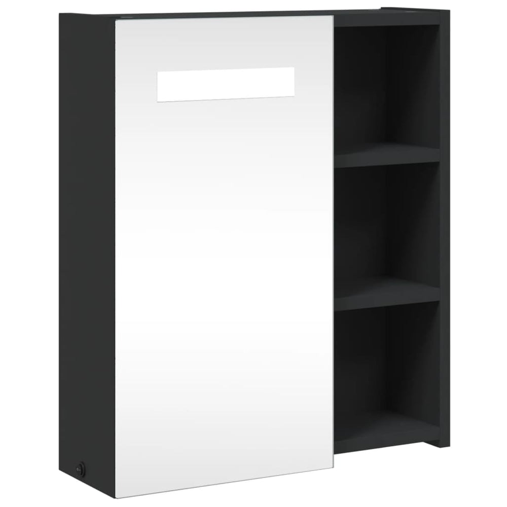 LED Spiegelschrank Schwarz 45x52 cm