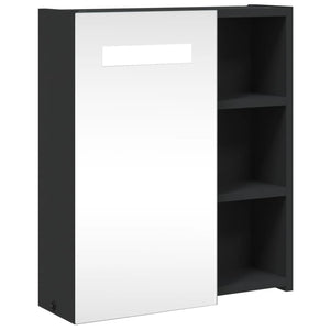 LED Spiegelschrank Schwarz 45x52 cm