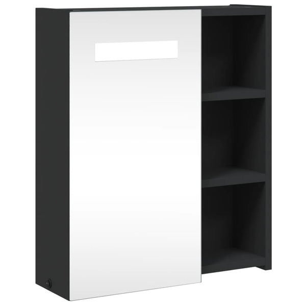 LED Spiegelschrank Schwarz 45x52 cm