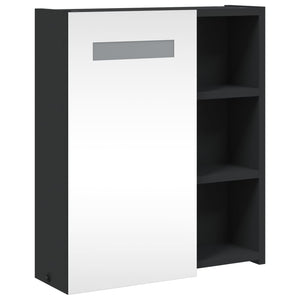 LED Spiegelschrank Schwarz 45x52 cm