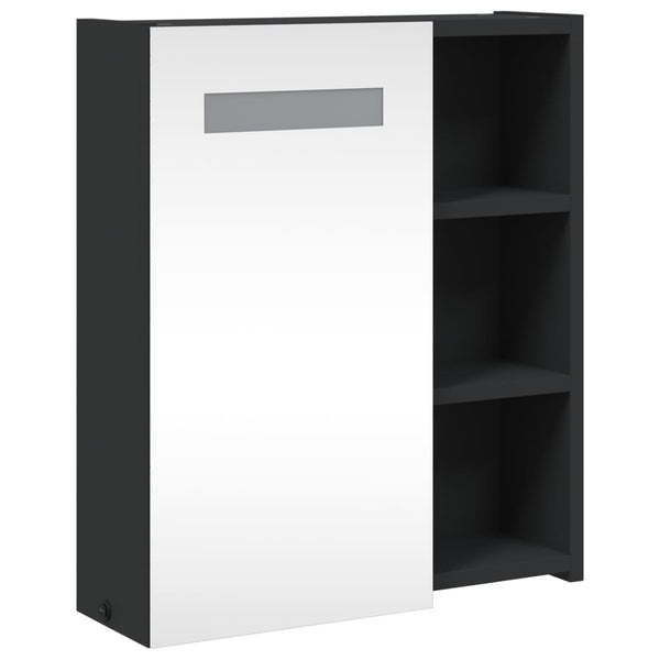 LED Spiegelschrank Schwarz 45x52 cm