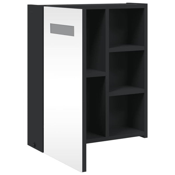 LED Spiegelschrank Schwarz 45x52 cm