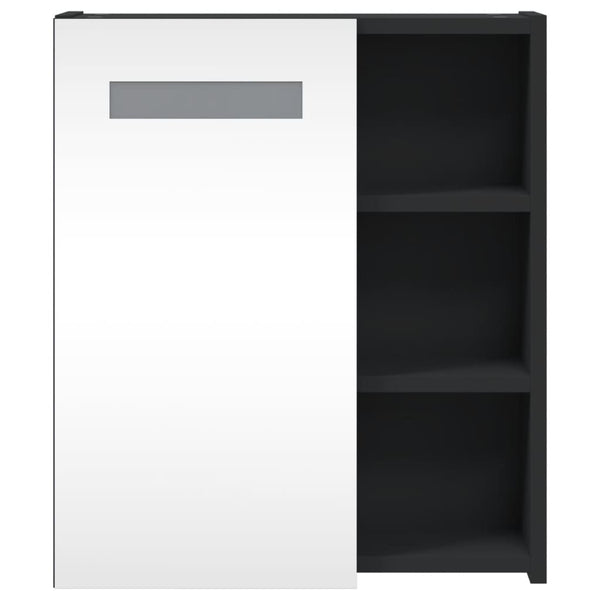 LED Spiegelschrank Schwarz 45x52 cm