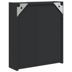 LED Spiegelschrank Schwarz 45x52 cm