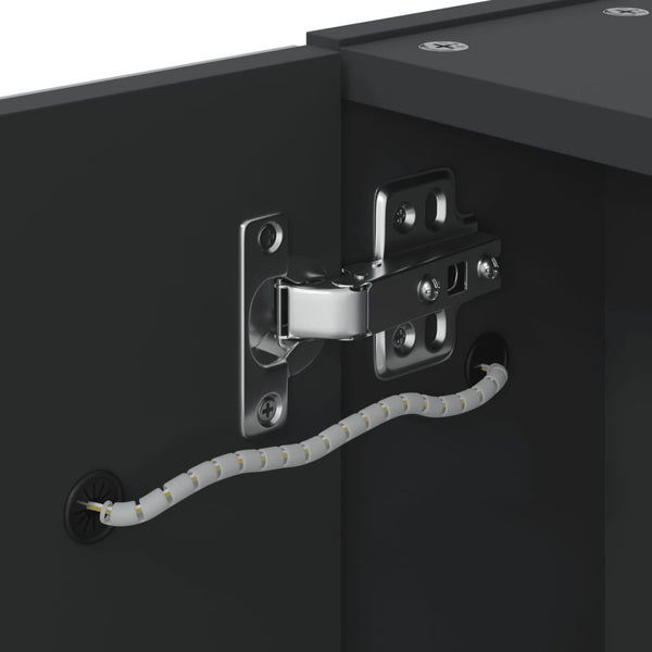 LED Spiegelschrank Schwarz 45x52 cm