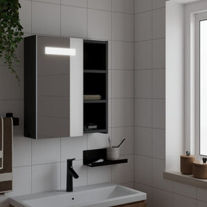 LED Spiegelschrank Schwarz 45x52 cm