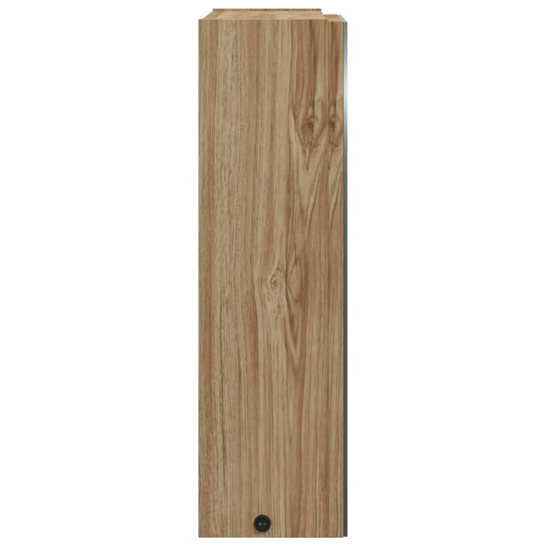 Spiegelschrank mit LED Eichenoptik 45 cm